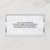 ジャスティスはかりで測 |大理石 |金ゴールドペンのロゴ 名刺 (裏面)