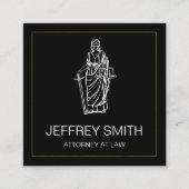 ジャスティスはかりで測 |弁護士 |法律事務所名刺 スクエア名刺 (正面)