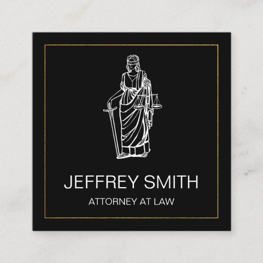 ジャスティスはかりで測 |弁護士 |法律事務所名刺 スクエア名刺 (正面)