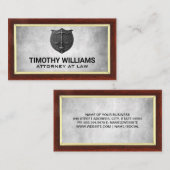 ジャスティスはかりで測 | 法律に刻印されたプラークのロゴ 名刺 (正面/裏面)