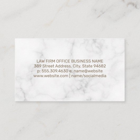 ジャスティスはかりで測 |法律事務所企業の 予約カード (裏面)