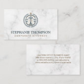 ジャスティスはかりで測 |法律事務所企業の 予約カード (正面/裏面)