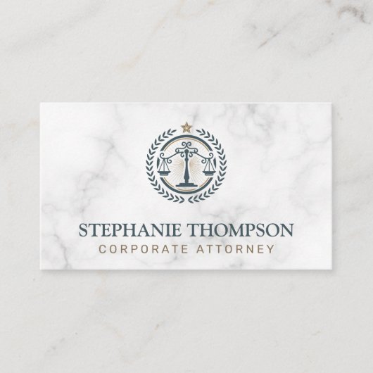 ジャスティスはかりで測 |法律事務所企業の 予約カード (正面)