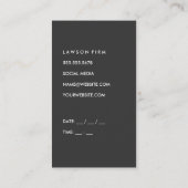 ジャスティスはかりで測 |法律弁護士 予約カード (裏面)