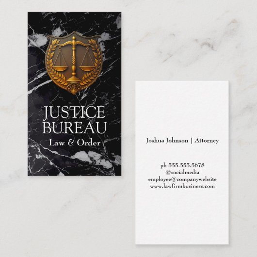 ジャスティスはかりで測 | 法律 予約カード (正面/裏面)