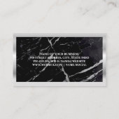 ジャスティスはかりで測 | 黒大理石 | 金属縁ど 名刺 (裏面)