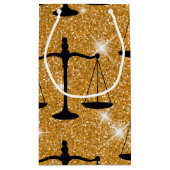 ジャスティスシンボルバランスゴールデンはかりで測グリッター スモールペーパーバッグ (裏面)