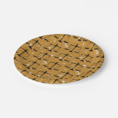 ジャスティスシンボルバランスゴールデンはかりで測グリッター ペーパープレート (アングル)