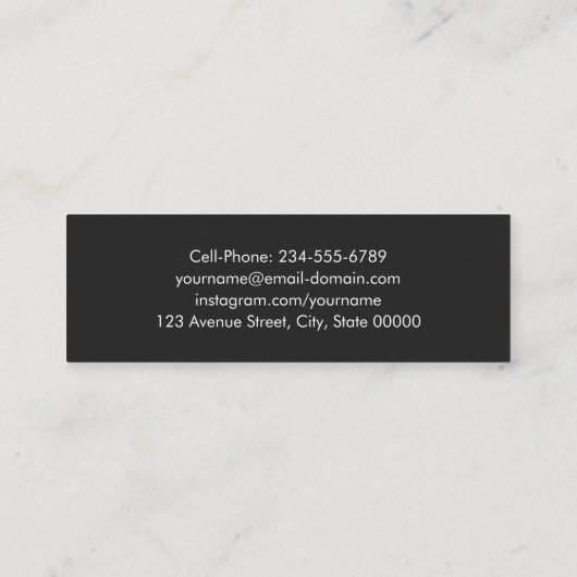 ジャスティススケールロゴ法科卒業式 スキニー名刺 (裏面)