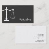 ジャスティススケール弁護士白黒2 名刺 (正面/裏面)