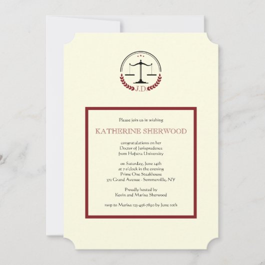 ジャスティススケール招待状 招待状 (正面)