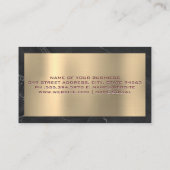 ジャスティススケール | 金ゴールドと大理石 名刺 (裏面)