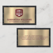 ジャスティススケール | 金ゴールドと大理石 名刺 (正面/裏面)