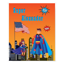 ジャスティススーパーヒーローカスタムUSAカラフル飛んでいる