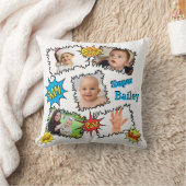 ジャスティススーパーヒーローフォトコラージュスピーチバブル クッション (ブランケット)