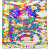 ジャスティスタロットカード浴室 シャワーカーテン (正面)