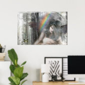 ジャスティスハウリングザムーンbyグレゴリー・ガロ ポスター (ホームオフィス)