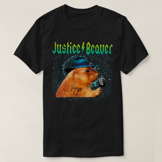 ジャスティスビーバーミュージックスター Tシャツ (デザイン正面)