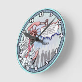 ジャスティスリバティ・ポリティカル ラウンド壁時計 (傾斜)
