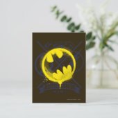 ジャスティスリーグでタグ付けされたこうもり記号 ポストカード (スタンド正面)