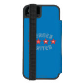 ジャスティスリーグのヒーローのアンタイドロゴ INCIPIO iPhoneウォレットケース (フォリオ裏面)