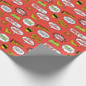 ジャスティスリーグのホリデーロゴパターン ラッピングペーパー (角)