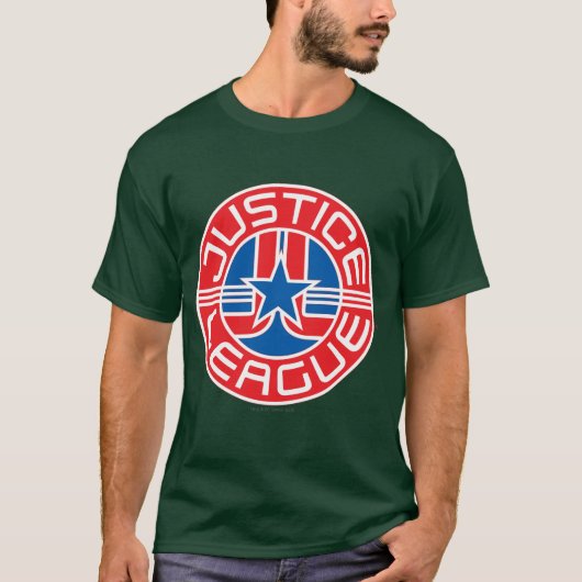 ジャスティスリーグのロゴ Tシャツ (正面)
