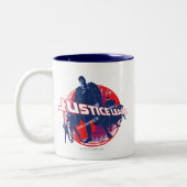 ジャスティスリーググローバルヒーローとグローブ ツートーンマグカップ (左)