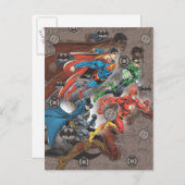 ジャスティスリーグコラージュ ポストカード (正面/裏面)