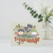 ジャスティスリーグチビ(小さくかわいく書いた感じ)ホリデークッキーチェイス シーズンポストカード (スタンド正面)