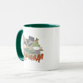 ジャスティスリーグチビ(小さくかわいく書いた感じ)ホリデークッキーチェイス マグカップ (正面左)