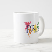 ジャスティスリーグプライドキャラクターシルエット ジャンボコーヒーマグカップ (正面右)