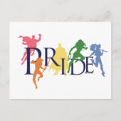 ジャスティスリーグプライドキャラクターシルエット ポストカード (正面)