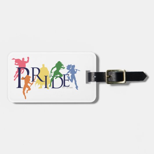 ジャスティスリーグプライドキャラクターシルエット ラゲッジタグ (正面横)
