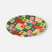 ジャスティスリーグホリデーグリッドパターン ペーパープレート (アングル)