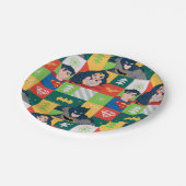 ジャスティスリーグホリデーコラージュ ペーパープレート (アングル)