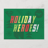 ジャスティスリーグホリデーヒーローズグラフィック シーズンポストカード (正面)