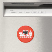 ジャスティスリーグロゴとキャラクターシルエット マグネット (インサイチュ (食洗機))