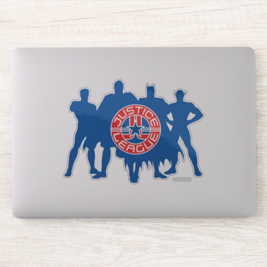 ジャスティスリーグロゴと無地のキャラクター背景 シール (コンピューター)