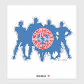 ジャスティスリーグロゴと無地のキャラクター背景 シール (シート)