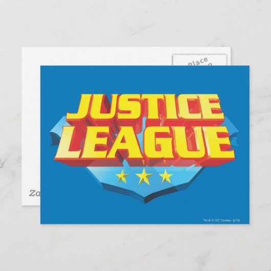 ジャスティスリーグ名とシールドロゴ ポストカード (正面/裏面)