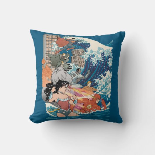 ジャスティスリーグ漫画カバー#15バリアント クッション (正面)