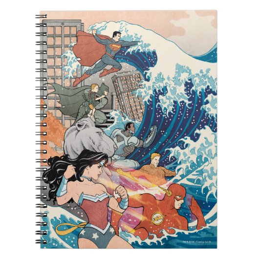 ジャスティスリーグ漫画カバー#15バリアント ノートブック (正面)