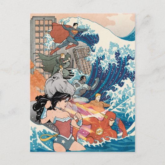 ジャスティスリーグ漫画カバー#15バリアント ポストカード (正面)