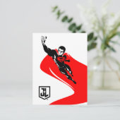 ジャスティスリーグ すごい|男飛んでいるノアポップ・アートのート ポストカード (スタンド正面)