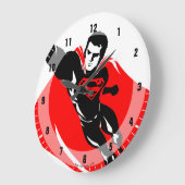 ジャスティスリーグ すごい|男飛んでいるノアポップ・アートのート ラージ壁時計 (傾斜)
