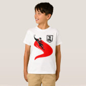 ジャスティスリーグ すごい|男飛んでいるノアポップ・アートのート Tシャツ (正面フル)