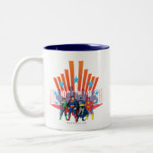 ジャスティスリーグ「すべてのオッズに対して」 ツートーンマグカップ (左)