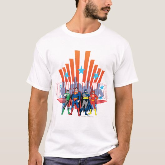 ジャスティスリーグ「すべてのオッズに対して」 Tシャツ (正面)