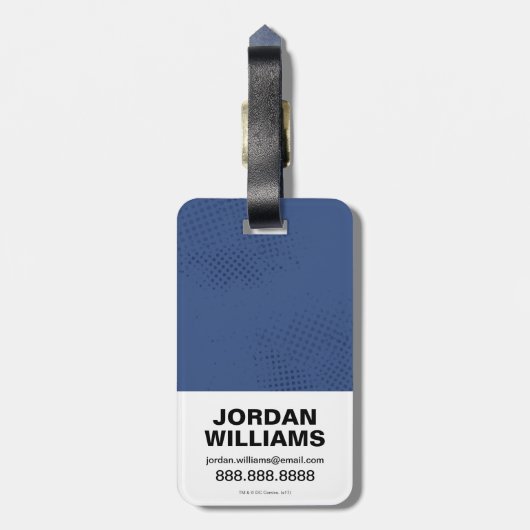 ジャスティスリーグ |つや消し疑問に思の女の記号 ラゲッジタグ (裏面縦)